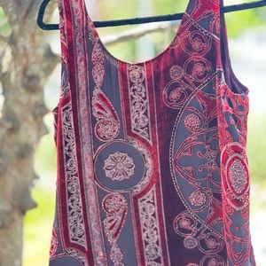 Vintage Harare top size large, tank, velvet with beads